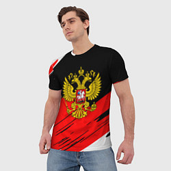 Футболка мужская Рерб РФ краски, цвет: 3D-принт — фото 2