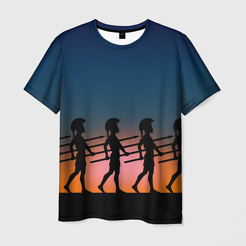 Мужская футболка Греческий закат / 3D-принт – фото 1