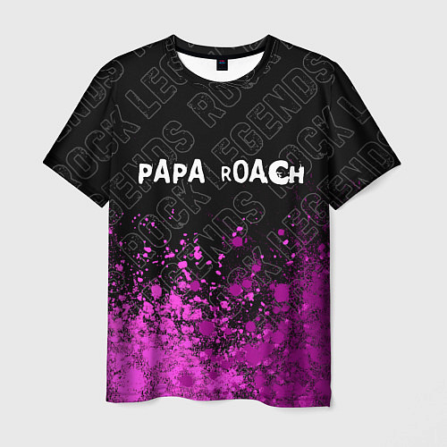 Мужская футболка Papa Roach rock legends посередине / 3D-принт – фото 1