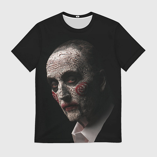 Мужская футболка Джон Крамер пила в гриме куклы / 3D-принт – фото 1