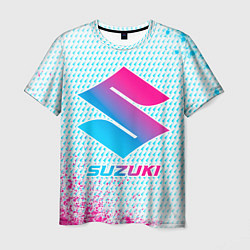 Футболка мужская Suzuki neon gradient style, цвет: 3D-принт