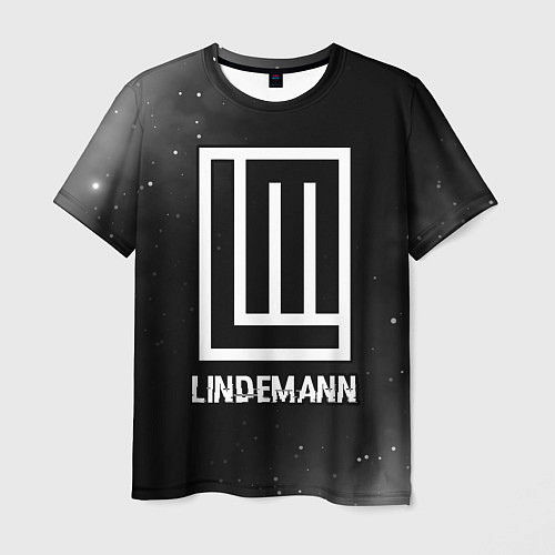 Мужская футболка Lindemann glitch на темном фоне / 3D-принт – фото 1