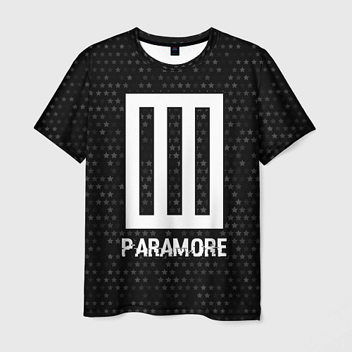 Мужская футболка Paramore glitch на темном фоне / 3D-принт – фото 1