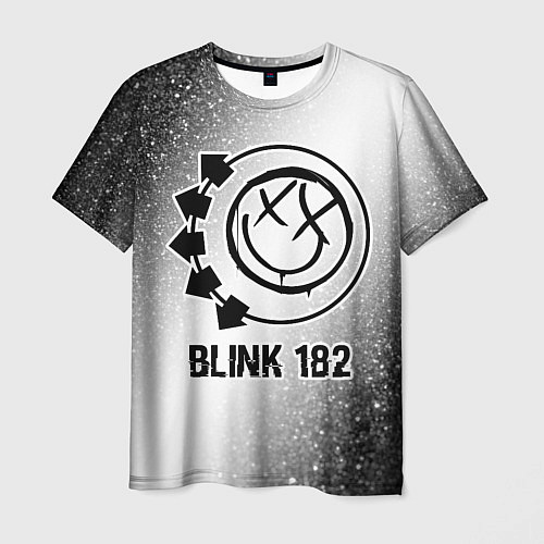 Мужская футболка Blink 182 glitch на светлом фоне / 3D-принт – фото 1