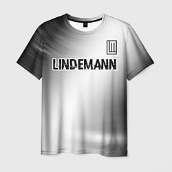 Футболка мужская Lindemann glitch на светлом фоне посередине, цвет: 3D-принт