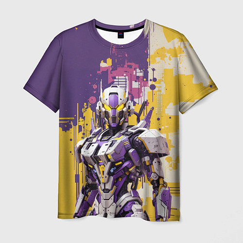 Мужская футболка Пурпурный робот / 3D-принт – фото 1