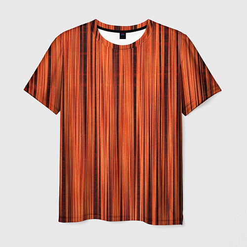 Мужская футболка Абстрактные полосы красно-оранжевый / 3D-принт – фото 1