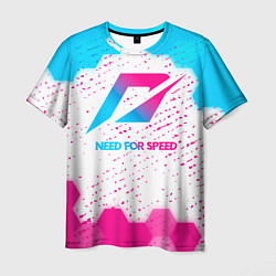 Футболка мужская Need for Speed neon gradient style, цвет: 3D-принт