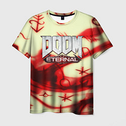 Футболка мужская Doom Eteranal символы марса, цвет: 3D-принт