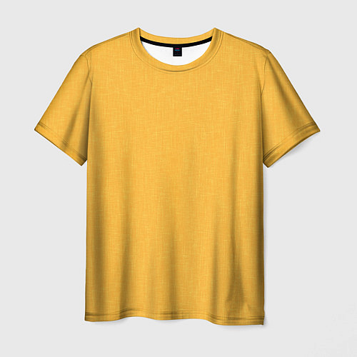 Мужская футболка Жёлтый однотонный текстура / 3D-принт – фото 1