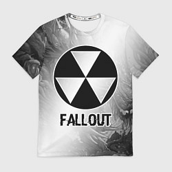 Футболка мужская Fallout glitch на светлом фоне, цвет: 3D-принт