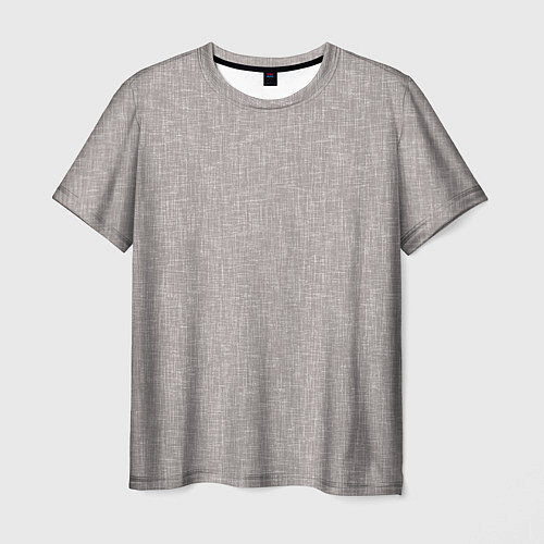 Мужская футболка Текстура серо-бежевый однотонный / 3D-принт – фото 1