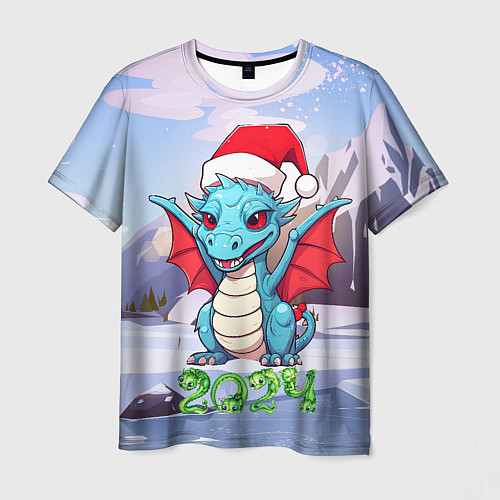 Мужская футболка Символ года дракон 2024 / 3D-принт – фото 1