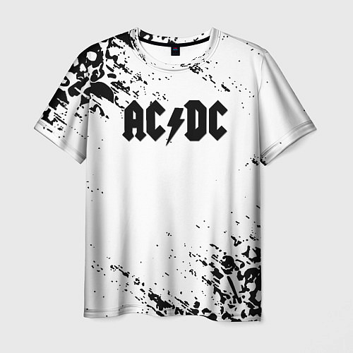 Мужская футболка ACDC rock collection краски черепа / 3D-принт – фото 1