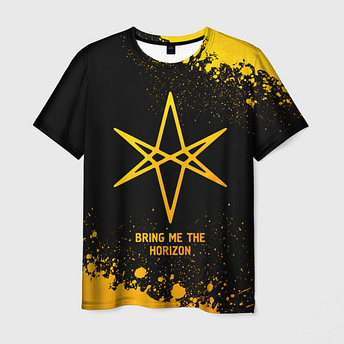 Мужская футболка Bring Me the Horizon - gold gradient / 3D-принт – фото 1
