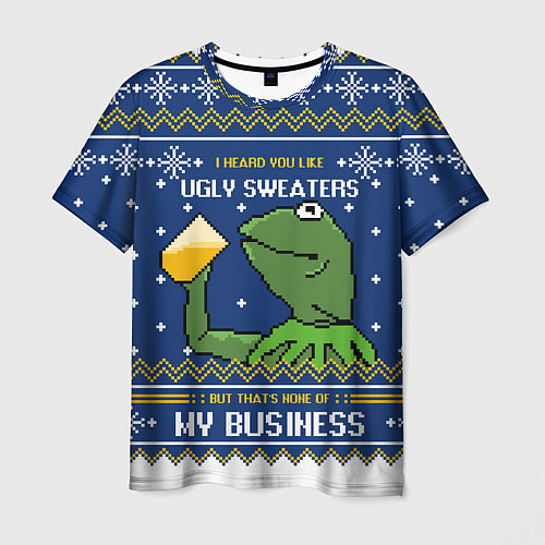 Мужская футболка I heard you like ugly sweaters / 3D-принт – фото 1