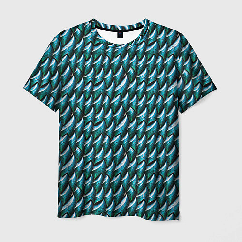 Мужская футболка Изумрудная чешуя дракона / 3D-принт – фото 1