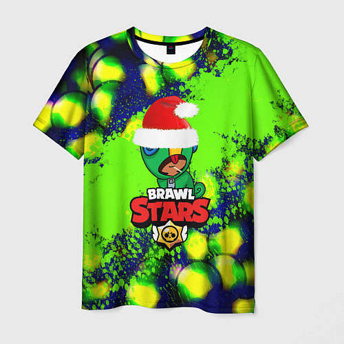 Мужская футболка Brawl stars leon green color / 3D-принт – фото 1