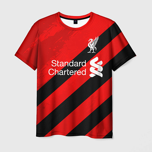 Мужская футболка Ливерпуль - красные полосы / 3D-принт – фото 1