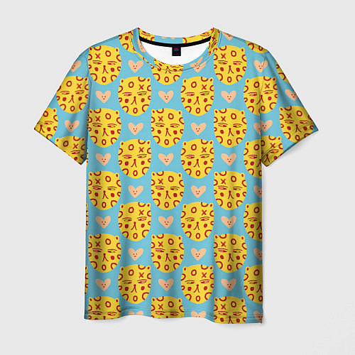 Мужская футболка Каракули леопарда / 3D-принт – фото 1