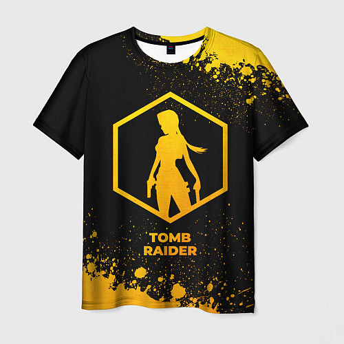 Мужская футболка Tomb Raider - gold gradient / 3D-принт – фото 1