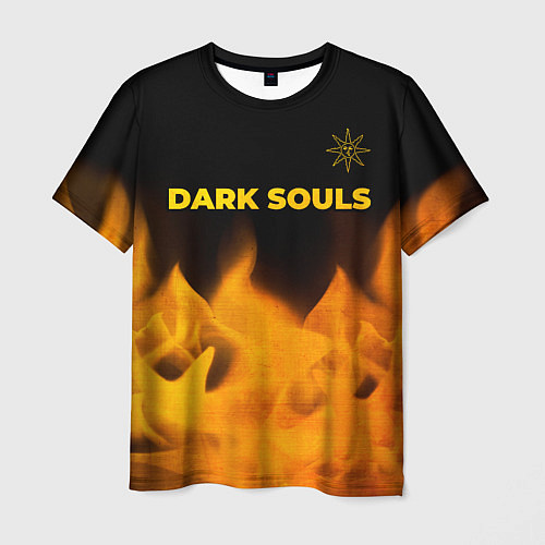 Мужская футболка Dark Souls - gold gradient посередине / 3D-принт – фото 1