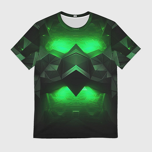 Мужская футболка Абстрактное царство зелени / 3D-принт – фото 1