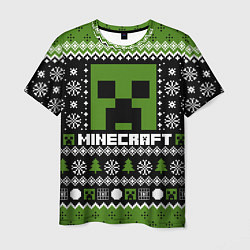 Футболка мужская Minecraft christmas sweater, цвет: 3D-принт