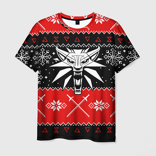 Мужская футболка The Witcher christmas sweater / 3D-принт – фото 1