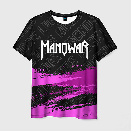 Мужская футболка Manowar rock legends посередине / 3D-принт – фото 1
