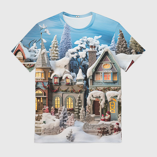 Мужская футболка Северное сияние торжества / 3D-принт – фото 1