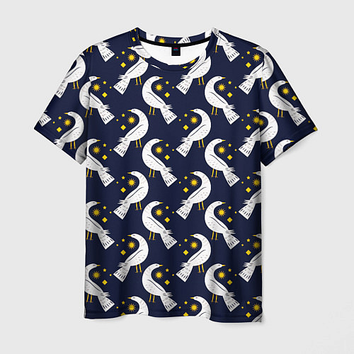 Мужская футболка Ночная птица / 3D-принт – фото 1