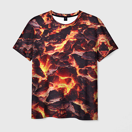 Мужская футболка Бурлящая лава / 3D-принт – фото 1