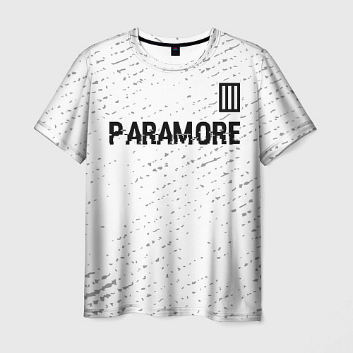 Мужская футболка Paramore glitch на светлом фоне посередине / 3D-принт – фото 1