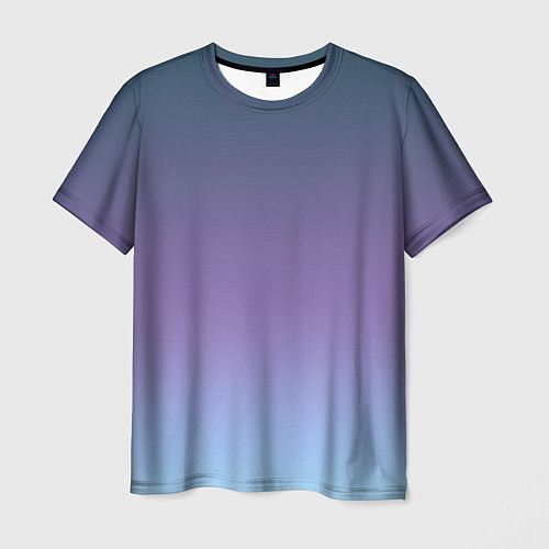 Мужская футболка Градиент синий фиолетовый голубой / 3D-принт – фото 1