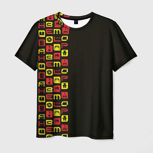 Мужская футболка Протекторный след лого / 3D-принт – фото 1