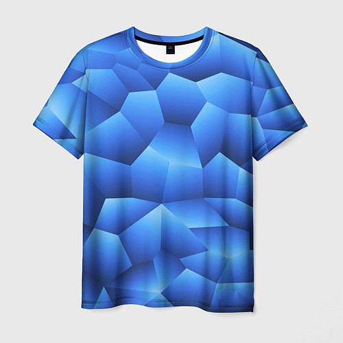 Мужская футболка Градиентные грани / 3D-принт – фото 1