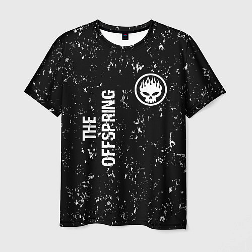 Мужская футболка The Offspring glitch на темном фоне вертикально / 3D-принт – фото 1