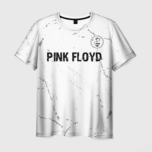 Мужская футболка Pink Floyd glitch на светлом фоне посередине / 3D-принт – фото 1