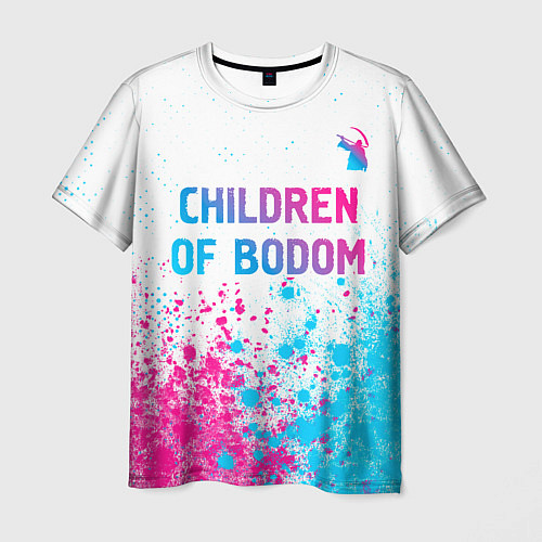 Мужская футболка Children of Bodom neon gradient style посередине / 3D-принт – фото 1