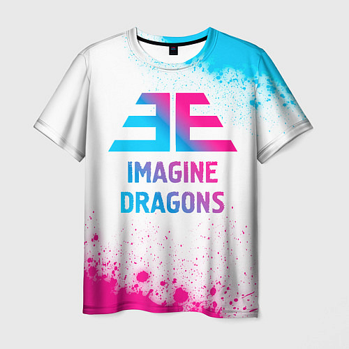 Мужская футболка Imagine Dragons neon gradient style / 3D-принт – фото 1