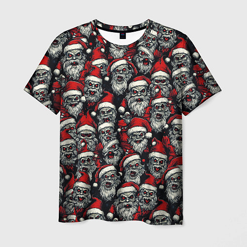 Мужская футболка Плохой Санта Клаус / 3D-принт – фото 1