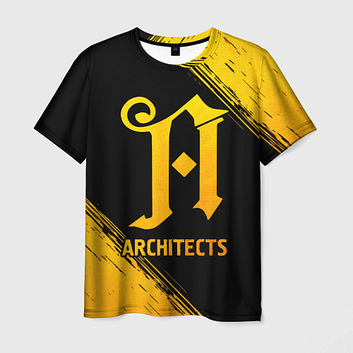 Мужская футболка Architects - gold gradient / 3D-принт – фото 1