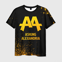 Футболка мужская Asking Alexandria - gold gradient, цвет: 3D-принт