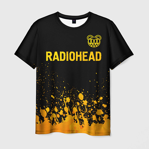 Мужская футболка Radiohead - gold gradient посередине / 3D-принт – фото 1