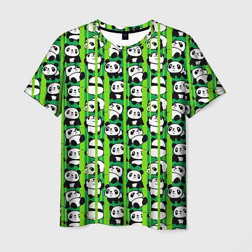 Мужская футболка Мишки панда мультяшные / 3D-принт – фото 1