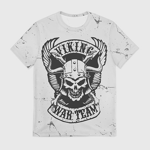Мужская футболка Череп воина викинга / 3D-принт – фото 1