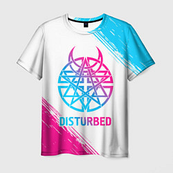 Футболка мужская Disturbed neon gradient style, цвет: 3D-принт