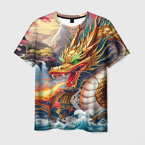 Мужская футболка Dragon tattoo - irezumi / 3D-принт – фото 1