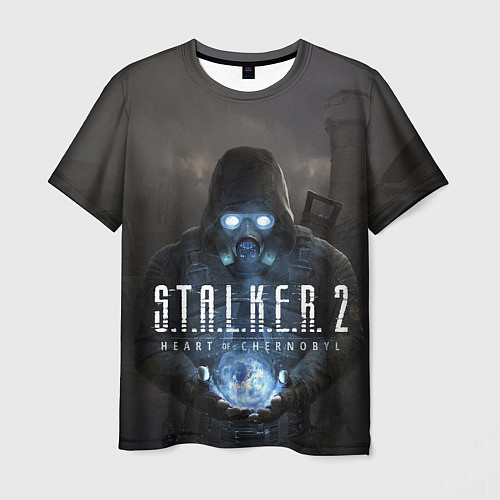 Мужская футболка STALKER 2 одиночка с артефактом / 3D-принт – фото 1